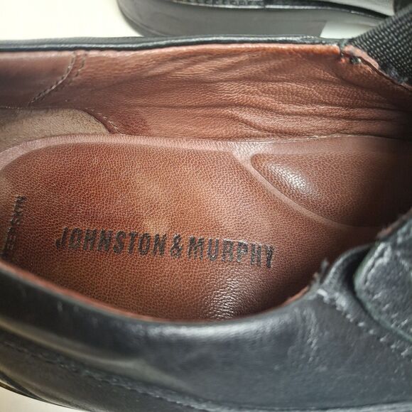 Johnston Murphy Sheepkin Y2k Square Toe Black Leather Slip-on Loafer Brazil 11M main image 12